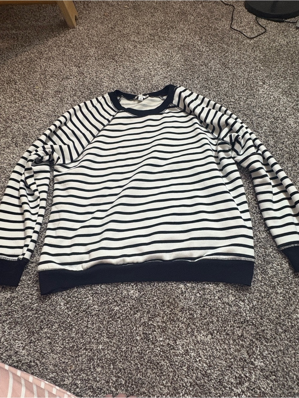Ovi Black & White Striped Long Sleeve Tee